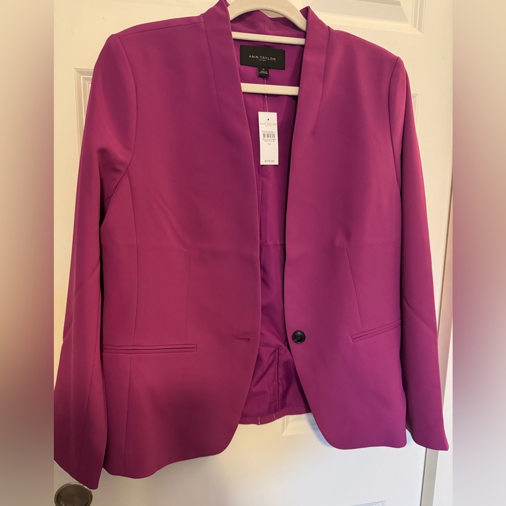 NEW with tags - Ann Taylor Factory - Blazer - fuschia pink - 14